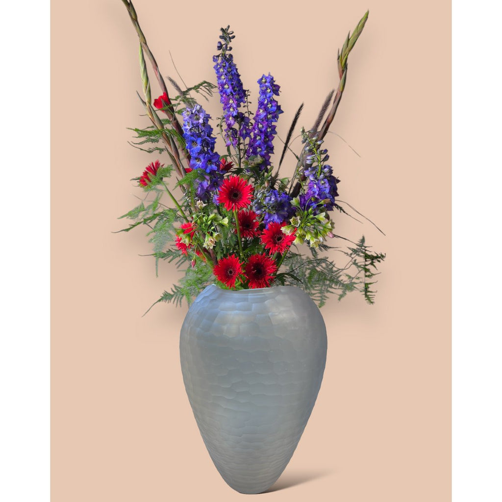 Large Smoked Gray  Vase（fish scale）