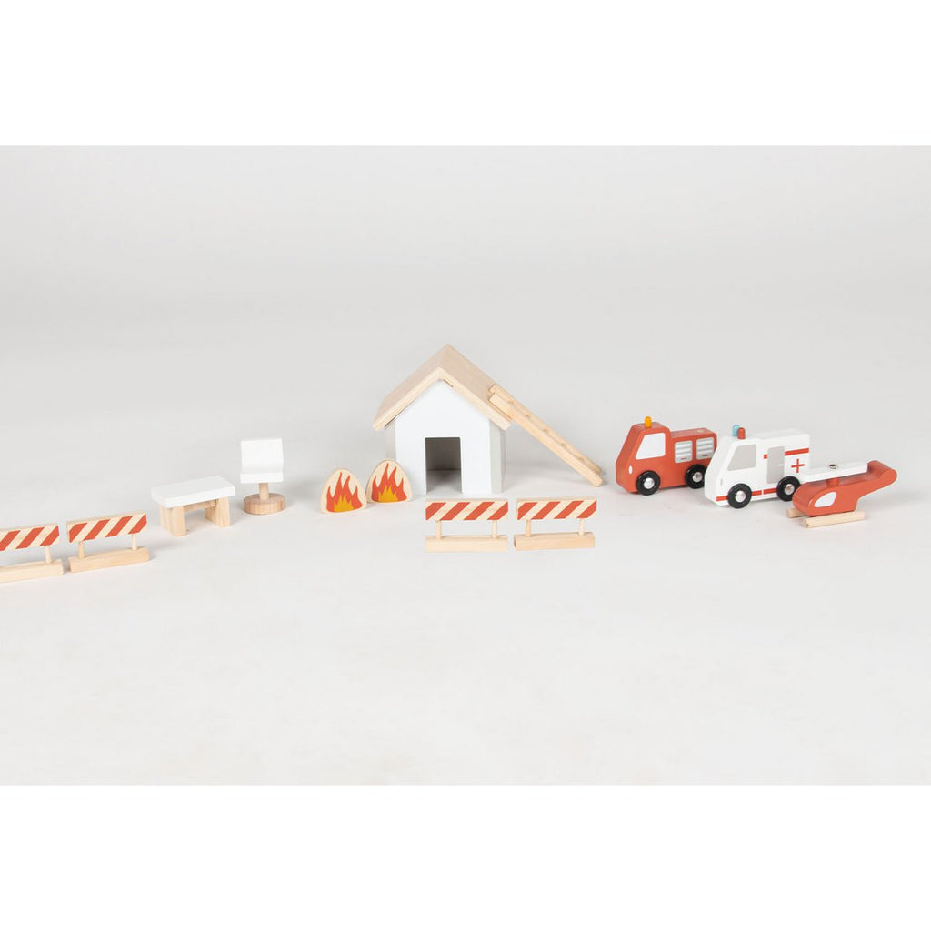Brandweerkazerne "Ben" met accessoires
