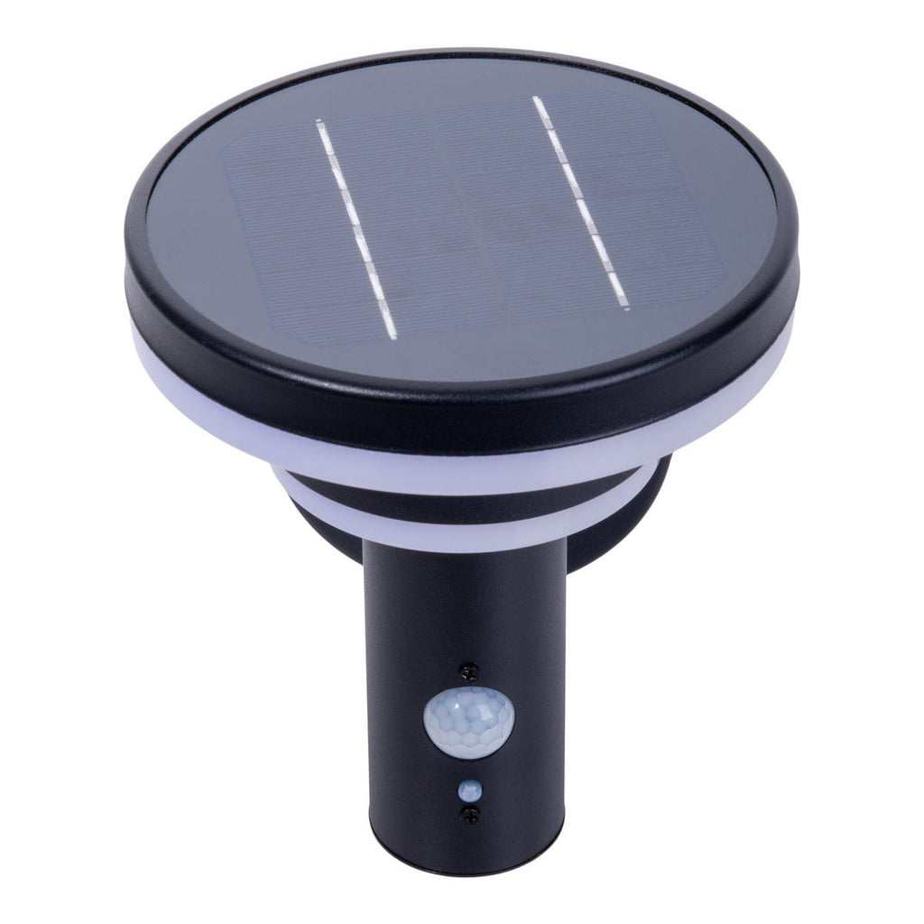 LED Solar Buitenwandlamp "Nora", voor buiten, wandlamp - metaal en plastic in het zwart, met geïntegreerde LED