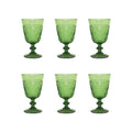 Acrylgroene wijnglazen - veel van 6
