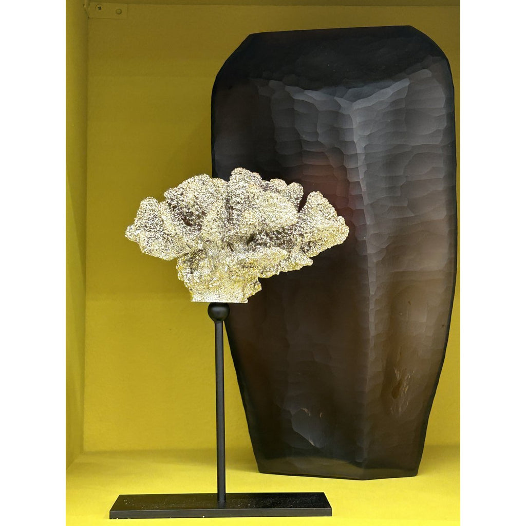 Coral collectie met metalen standaard ( champagnekleur)