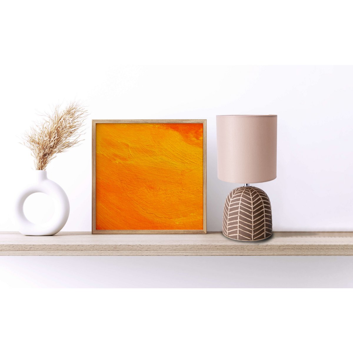 Liv · Houten tafellamp met linnen kap
