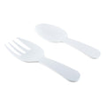 Witte salade bestek in melamine 27x9.5x1cm