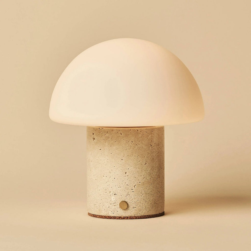 Maris Beige / Travertino Classico - Classic Travertine Oplaadbare tafellamp met 3 lichte kleuren en dimfunctie