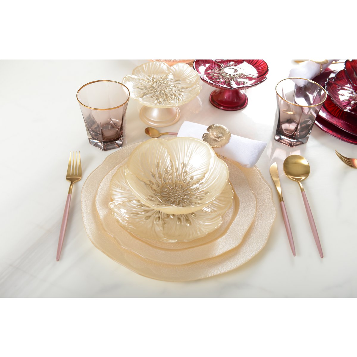 Vanille bloem dessertplaat