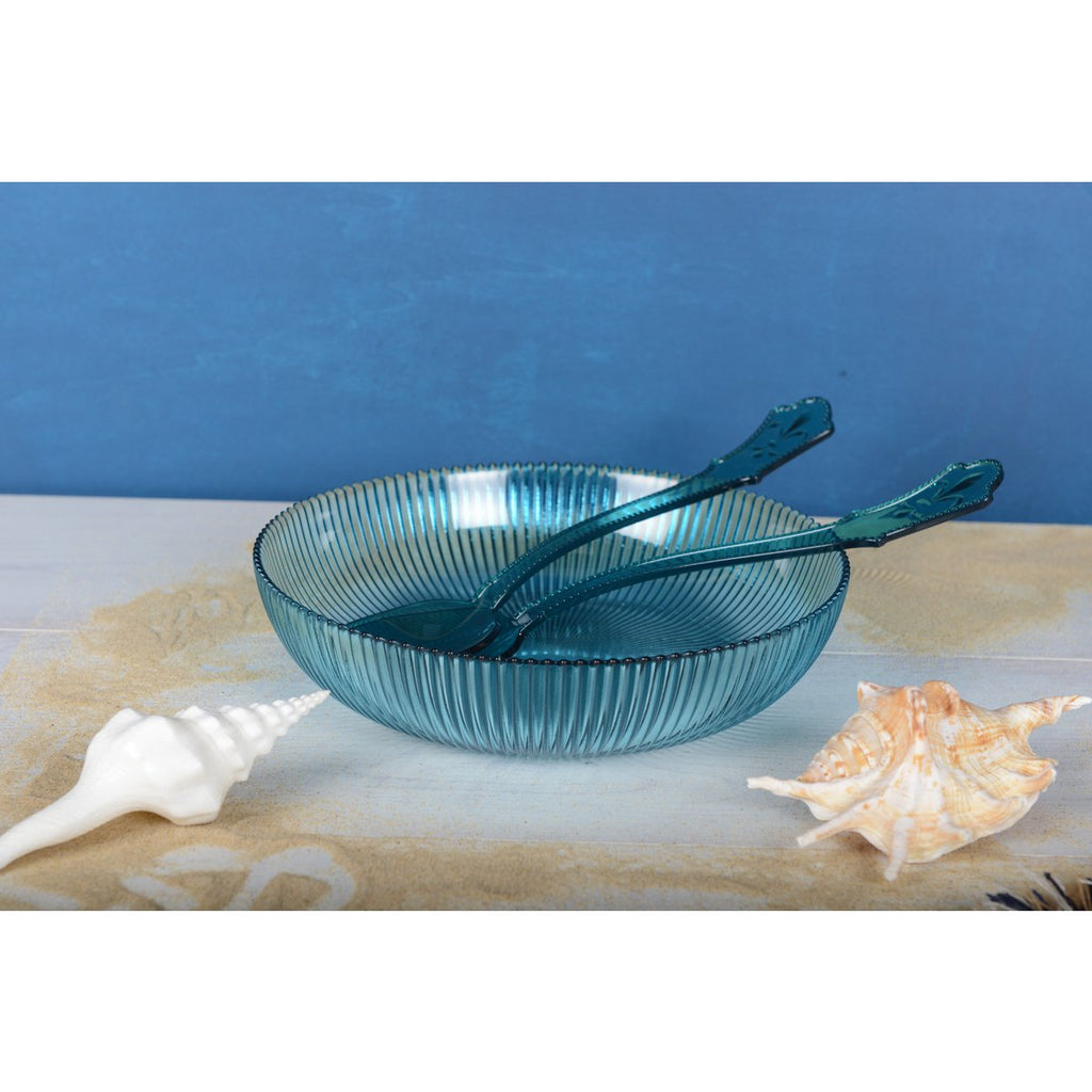 Acryl turquoise salade bestek