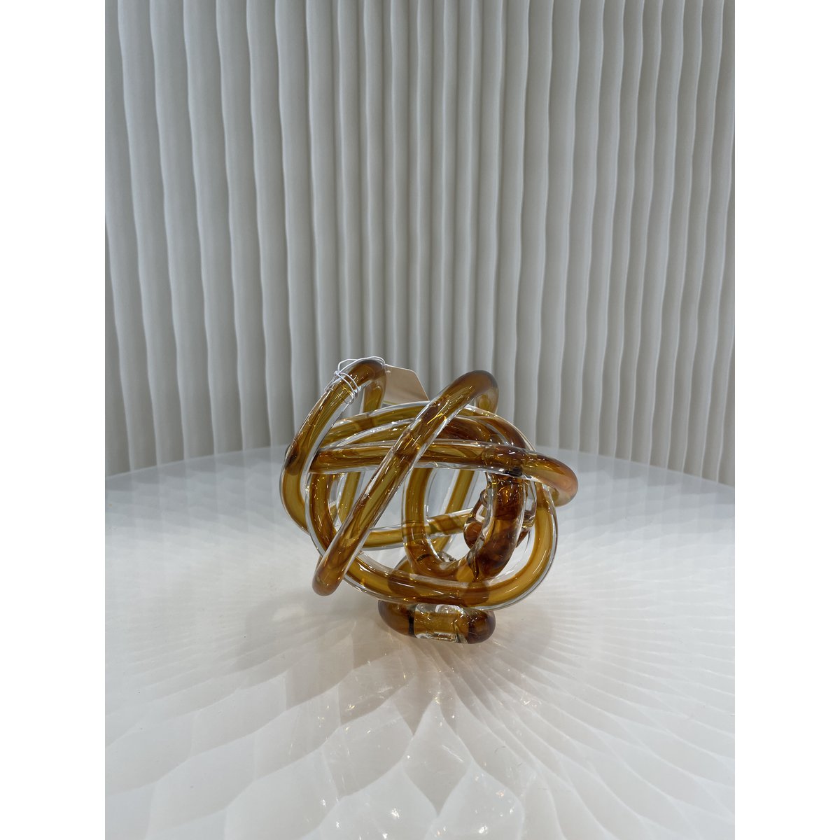 Gele glasknoop (klein) Diameter: 11cm