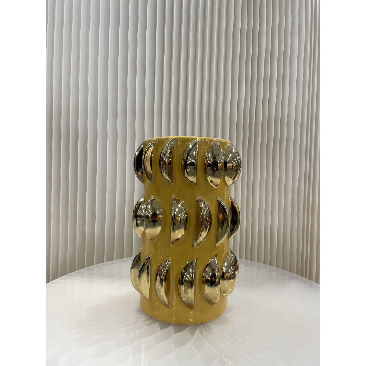 Tafelblad gele vaas(cv11654-10geel)