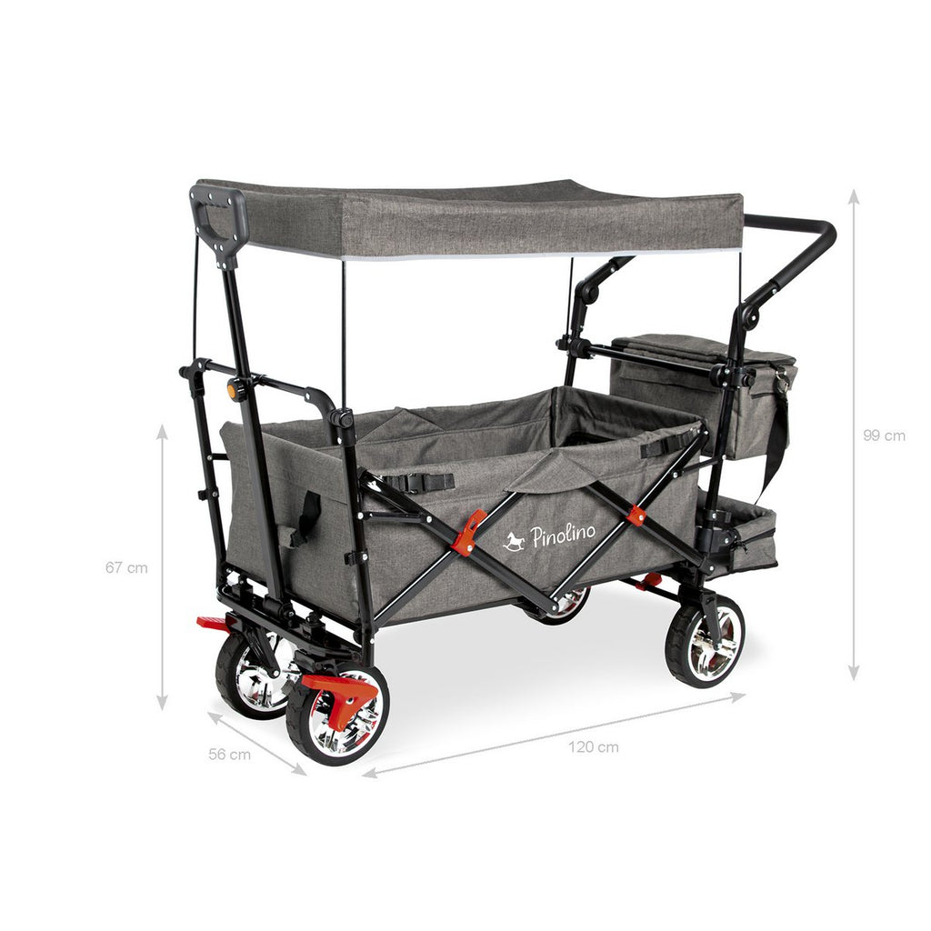Vouwen Handcart "AddPlus" met rem, gemengde grijze tonen