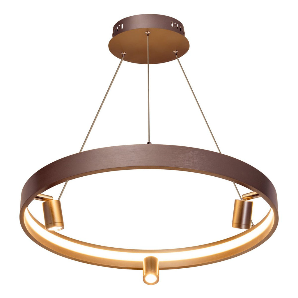 LED -hanglamp "" Tristan ", moderne metalen slinger lamp en plastic in stalen blanco, de LED's zijn stevig geïnstalleerd. Met ongeveer 58 cm Øthie, ideale verlichting voor woonkamer, eetkamer of keuken.