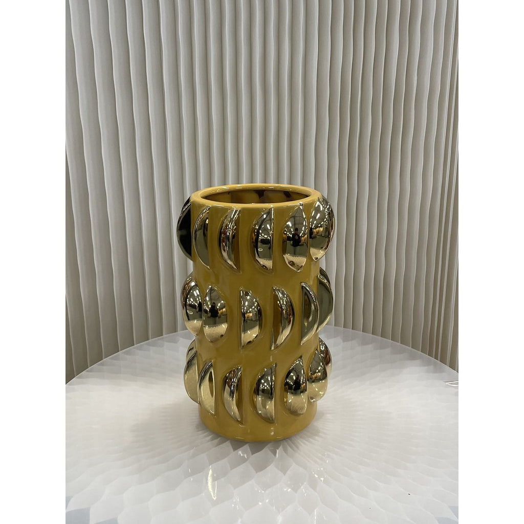 Tafelblad gele vaas(cv11654-10geel)