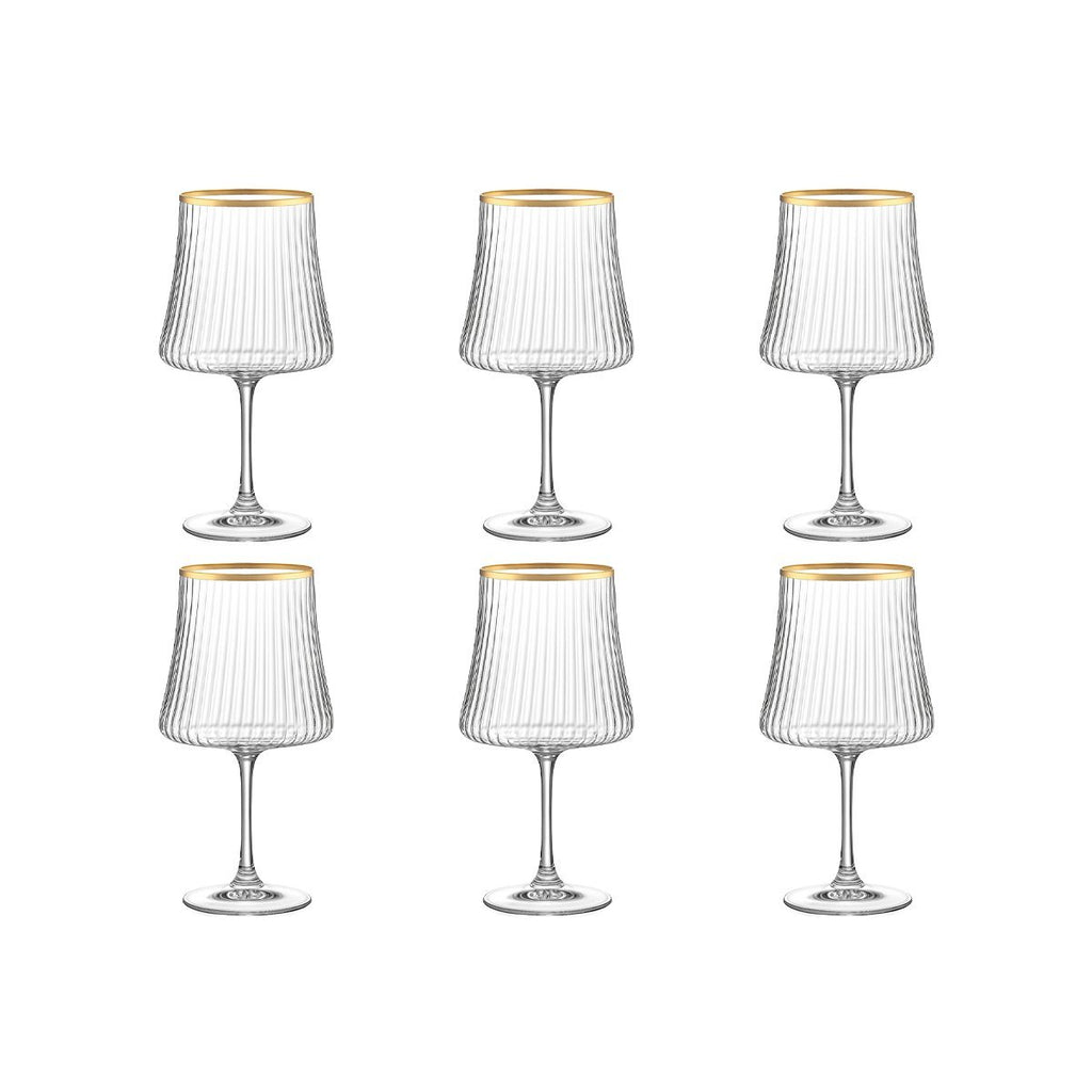 360 ml vergulde randwijn - veel van 6