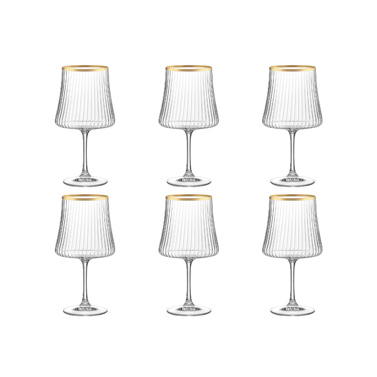 360 ml vergulde randwijn - veel van 6