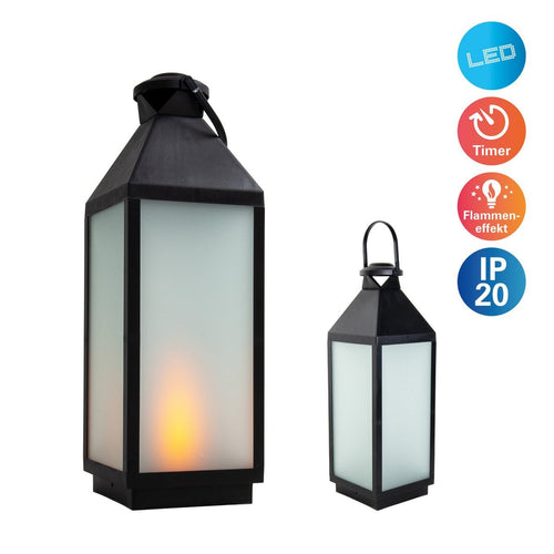 Liv · Glazen decoratielamp — zwart