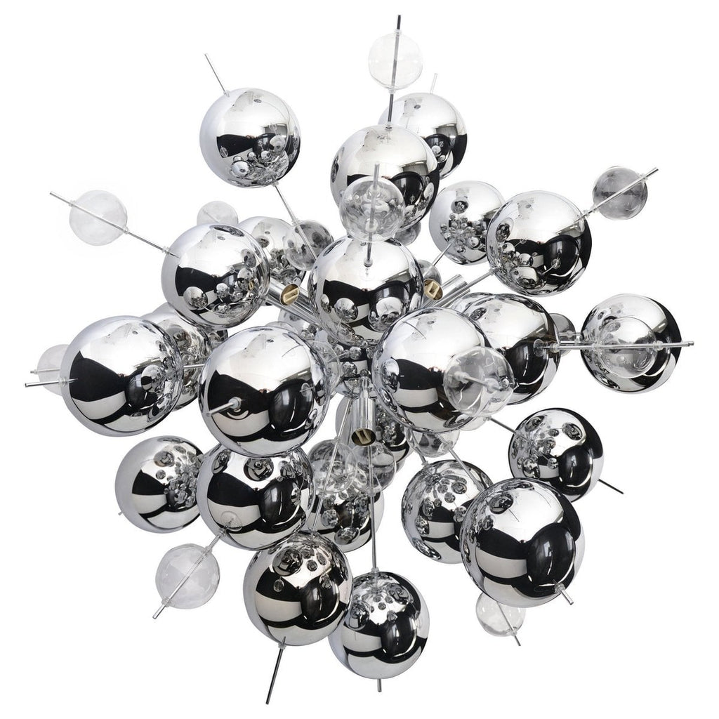 Hanger lamp "explosie" chroom gemaakt van metaal en glas, G9 -versies, hangende lamp voor eetkamer, woonkamer, gang of kantoor, Øca. 65 cm