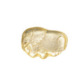 Gouden glazen beker gebarsten olifant 15x22x2cm