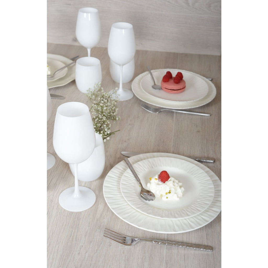 Assiette Plate Blanche Lilia 26.5x26.5x2.3cm