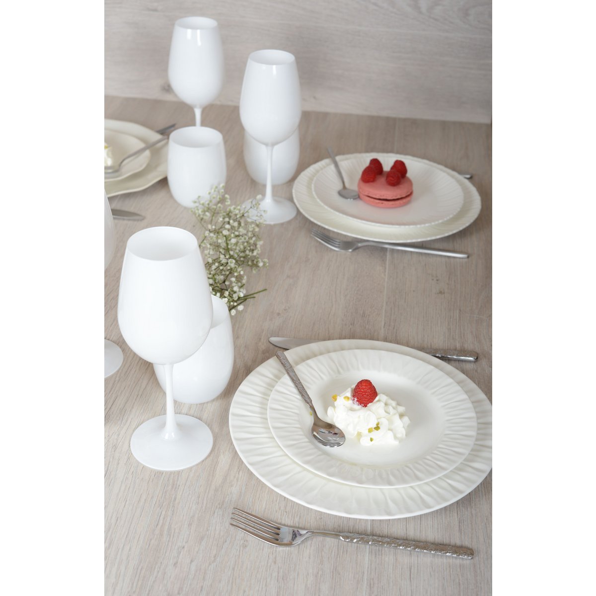 Assiette Plate Blanche Lilia 26.5x26.5x2.3cm
