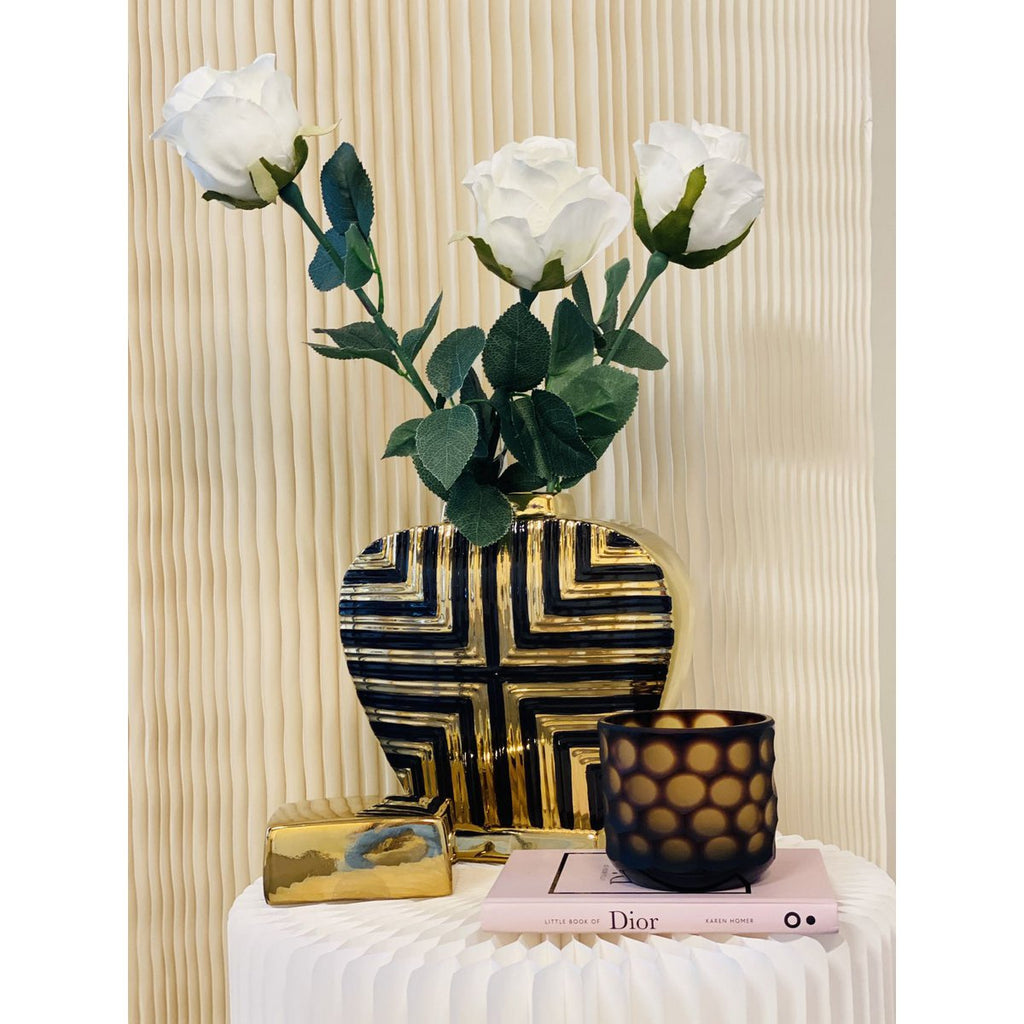 Prachtige gouden en zwarte kunstdecor geïnspireerde pot klein (uitverkoop - 50% korting van 27,99 tot 13,99 euro)