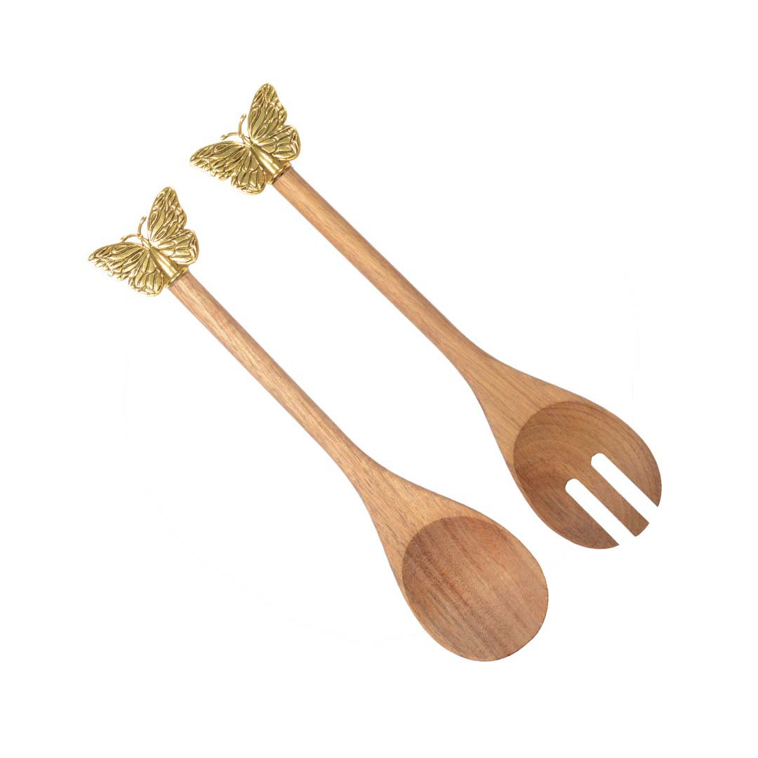 Gouden vlindersalade bestek