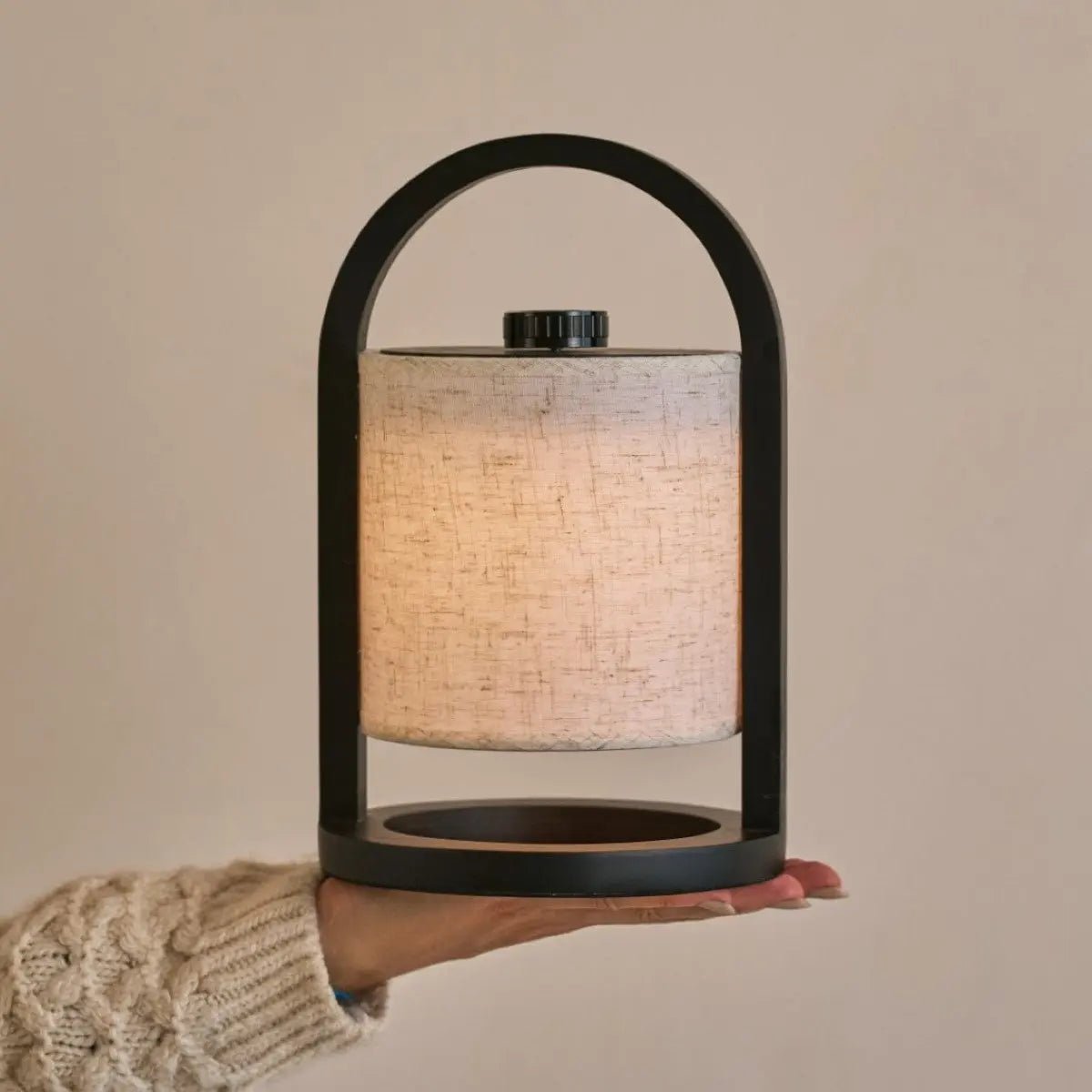 River Black draadloze houten lamp – Oplaadbaar en dimbaar