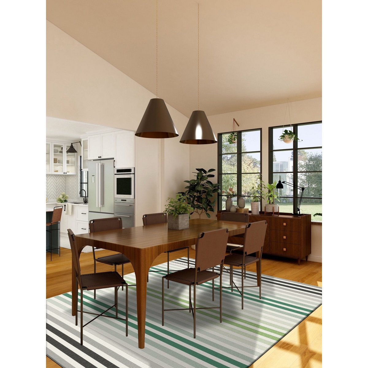 Grafische tapijten binnenshuis kadence