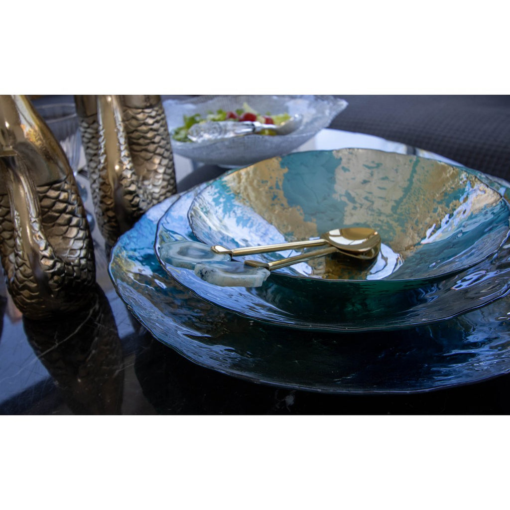 Gouden salade omvat Pierre Agate Bleue