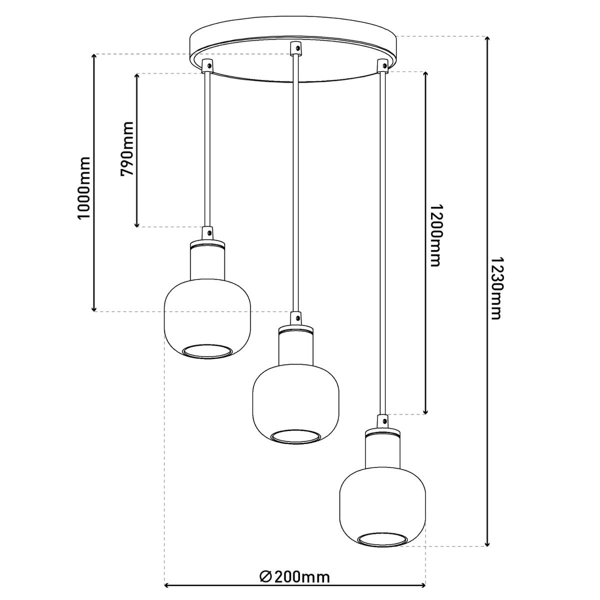Liv · Metalen plafondlamp — zwart