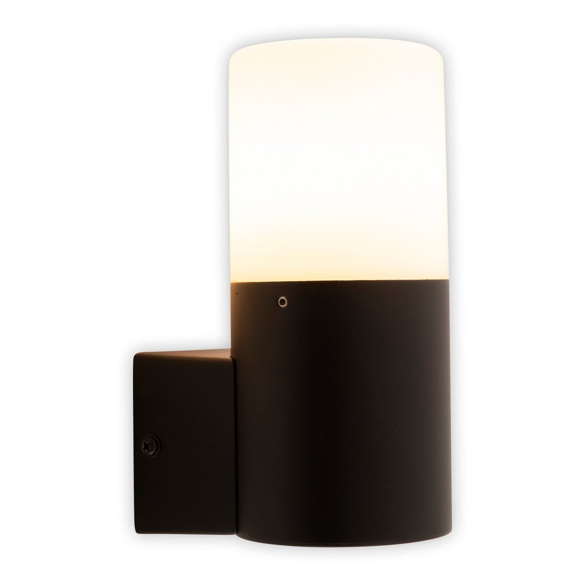 Buiten wandlamp "Torcia" 16,5 cm hoog, gemaakt van metaal en plastic in zwart, E27