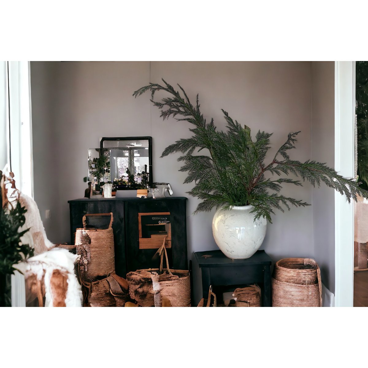 Een gemberpot van Amerikaans porselein, halverwege de 20e eeuw, Wit Klein H*25W*25