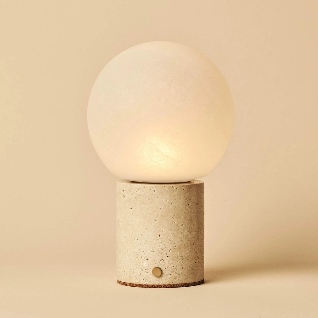 Metsu Beige / Travertino Classico - Classic Travertine Oplaadbare tafellamp met 3 lichte kleuren en dimfunctie