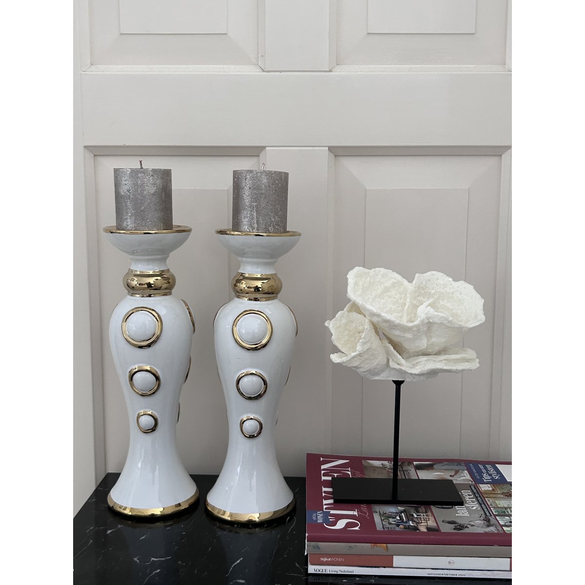 Set van 2 stuks cirkelkaarshouder Maat: H:34cm B:11cm