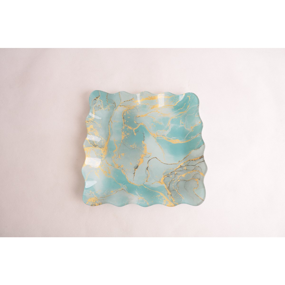 Gouden plat vierkante kopjes 20 cm - veel 6