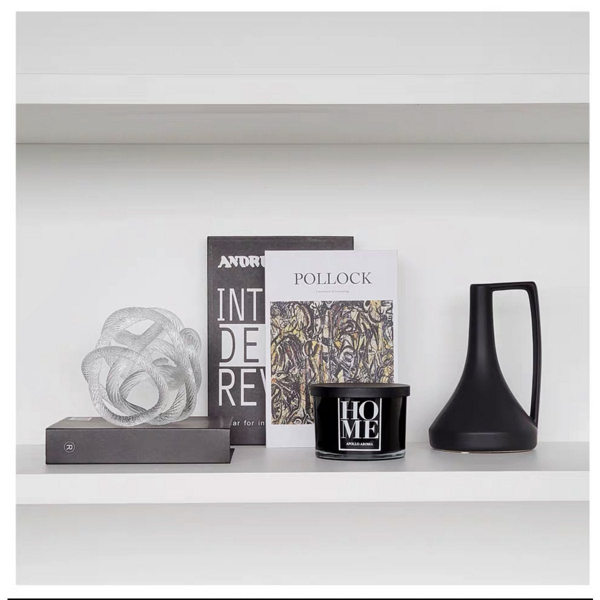 Groot geknoopt glassculptuur (L) Diameter 20cm