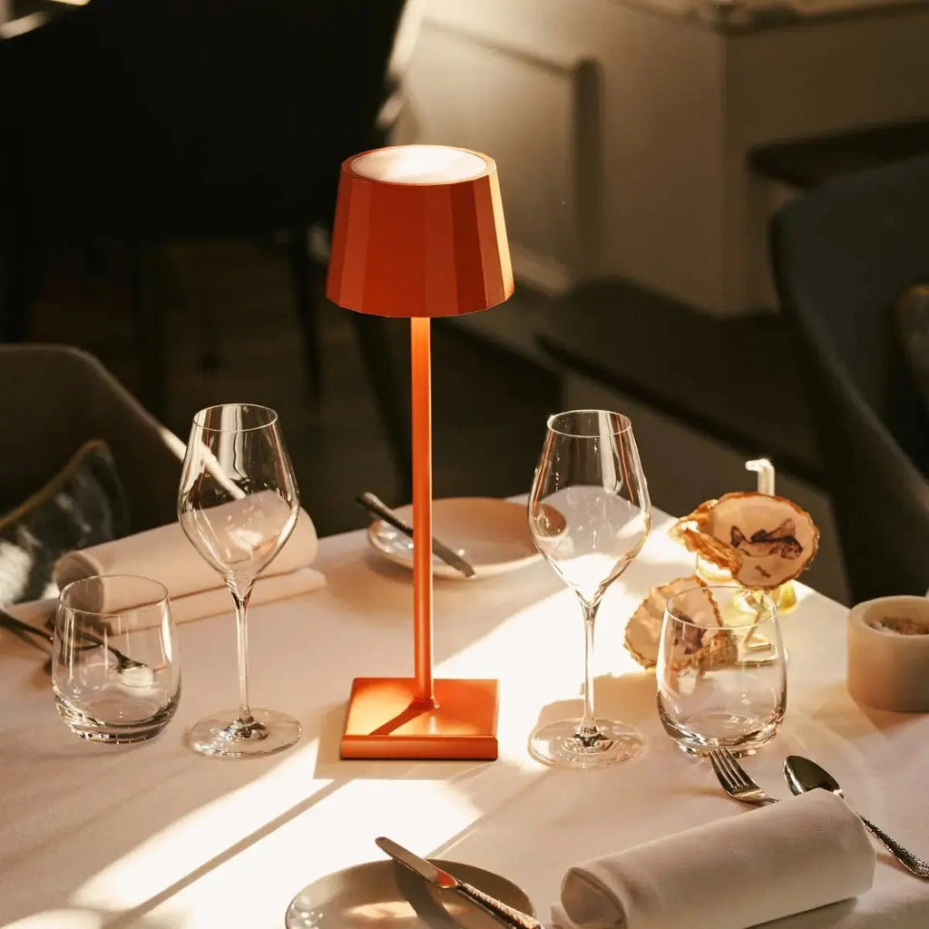 Wouter oranje bloesem oplaadbare tafellamp-draadloos opladen, dimable, 120 uur batterijduur