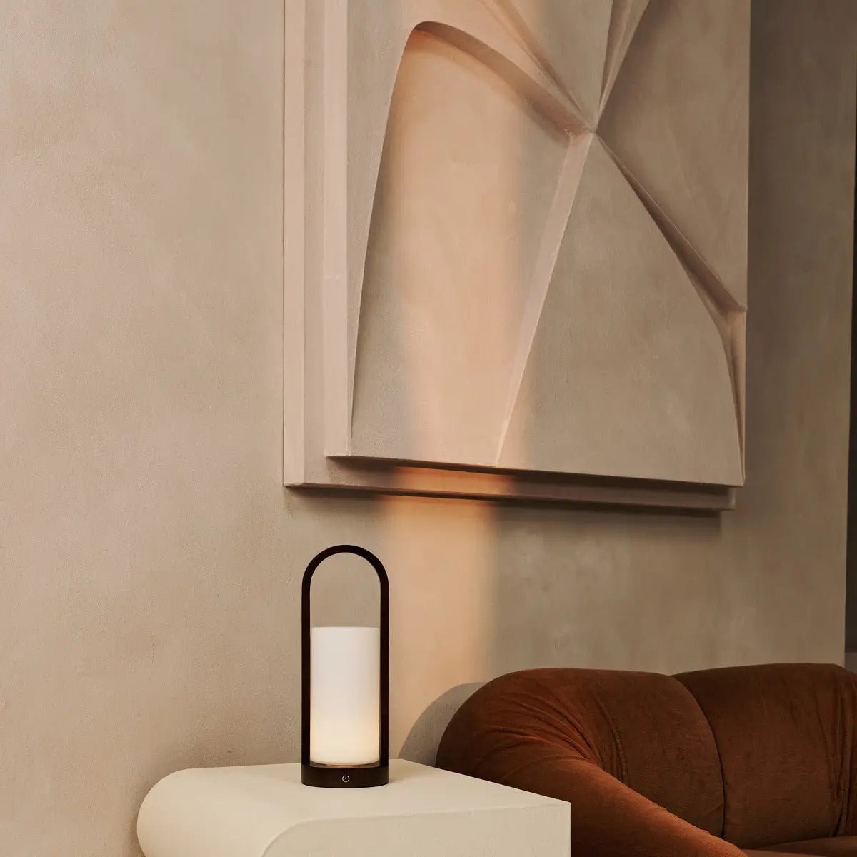 Evie Donkerbruine Oplaadbare Houten Tafellamp – Dimbaar & Snoerloos