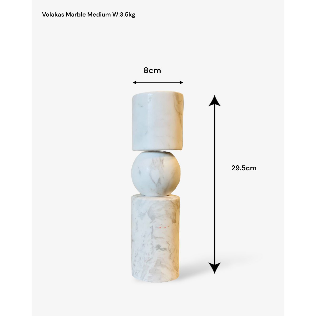 KANDELAAR | MARBLE | WHITE M H29.5cm*W8cm D 8cm Reversible for flower arrangement