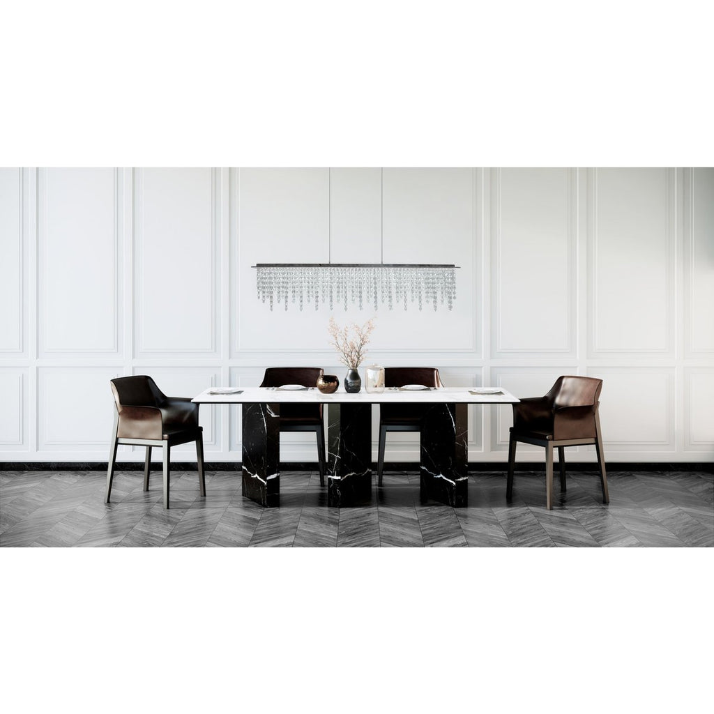 Liv · Houten hanglamp — chroom