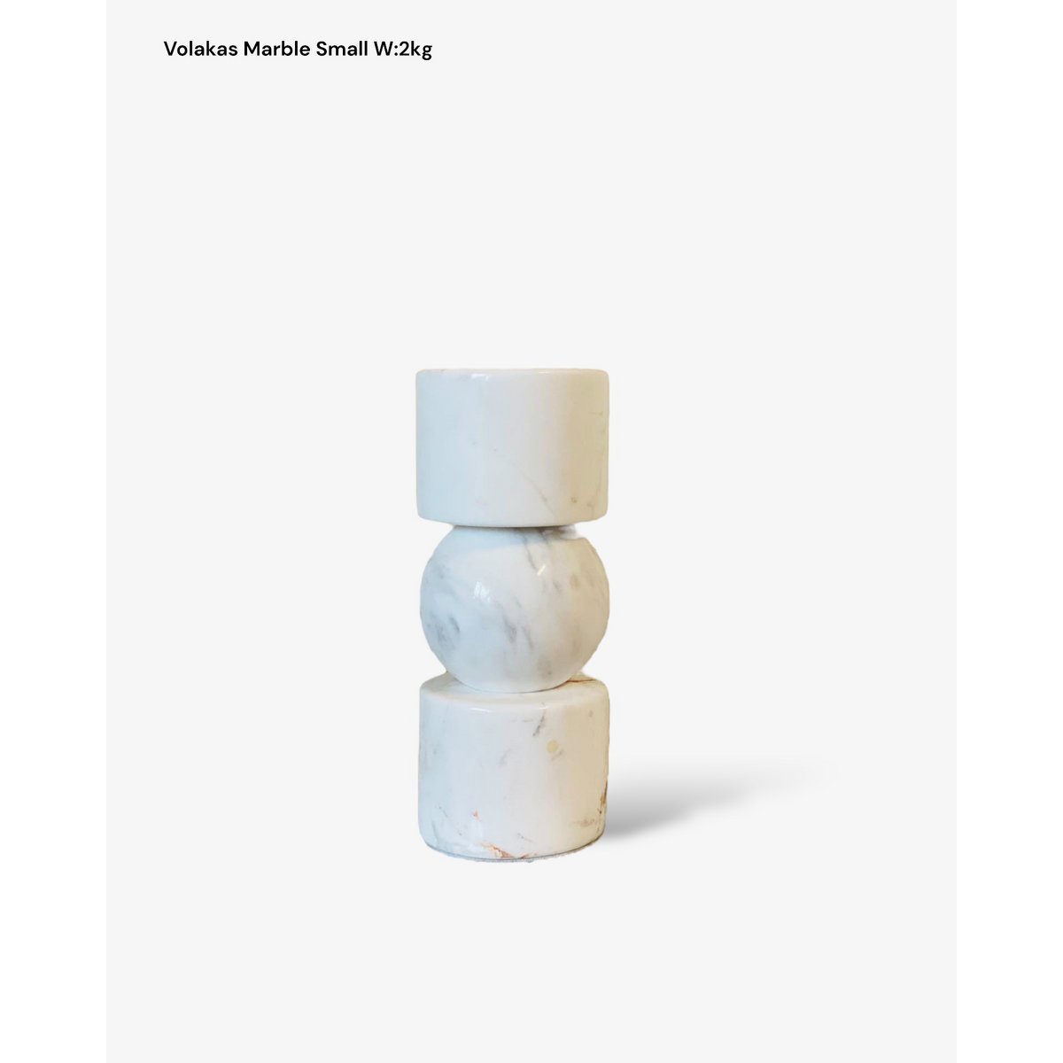 KANDELAAR | MARBLE | WHITE S H19.5cm*W8cm D 8cm