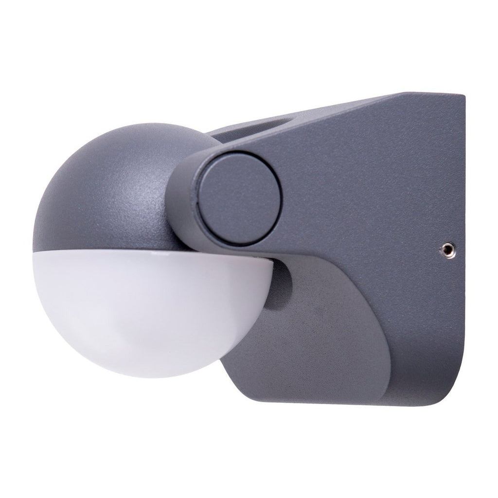 LED -wandlamp "Pallas", gemaakt van metaal en plastic in antraciet, met geïntegreerde LED