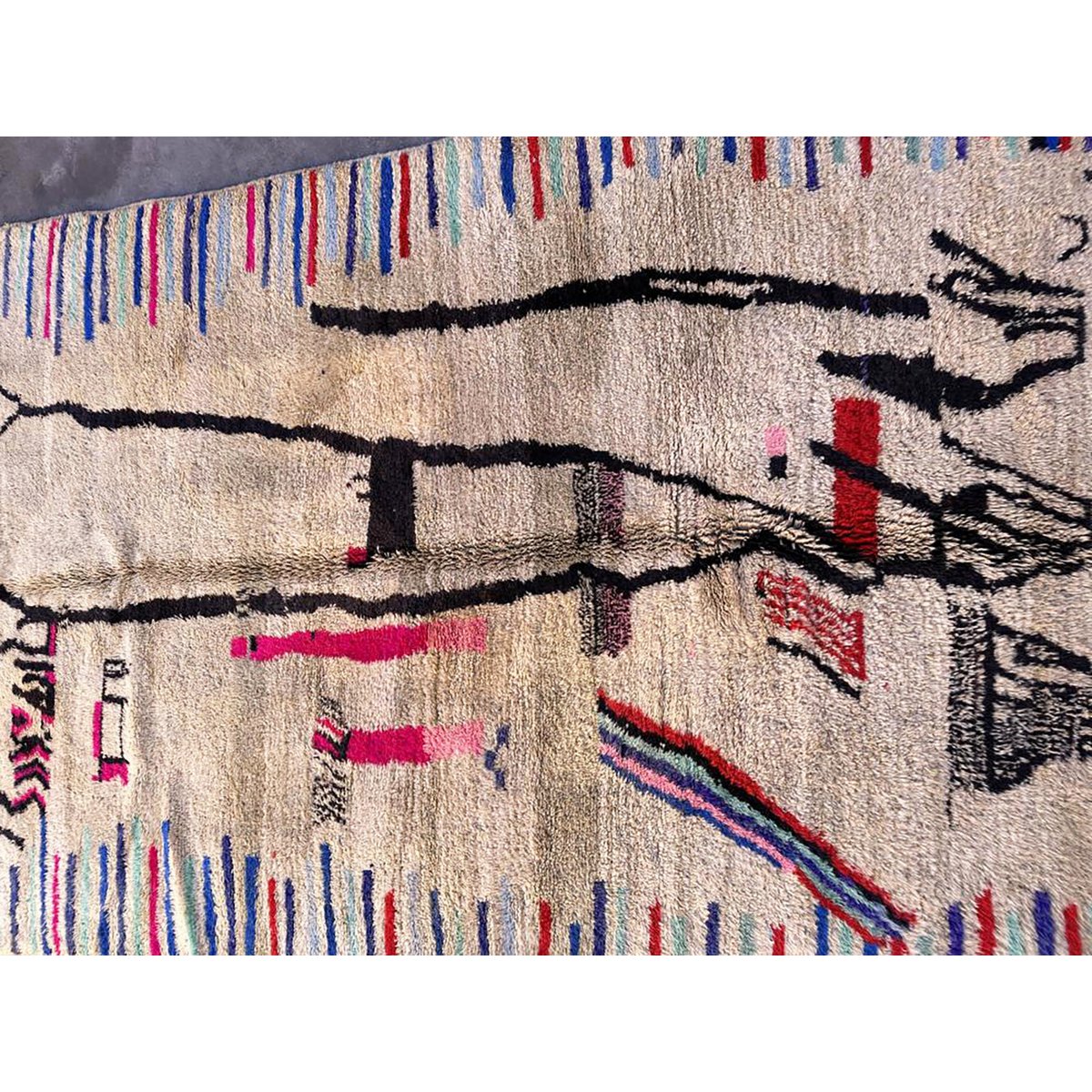 Berber tapijt van gekleurde me 168 x 266 cm