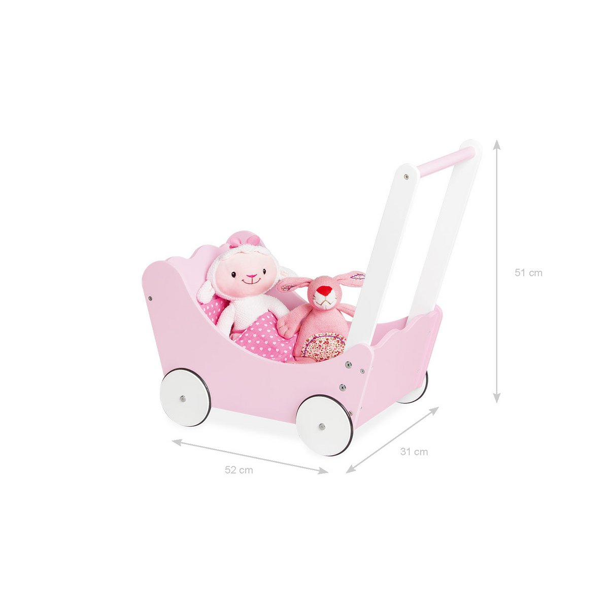 Dolls Pram "Jasmine", 4 delen