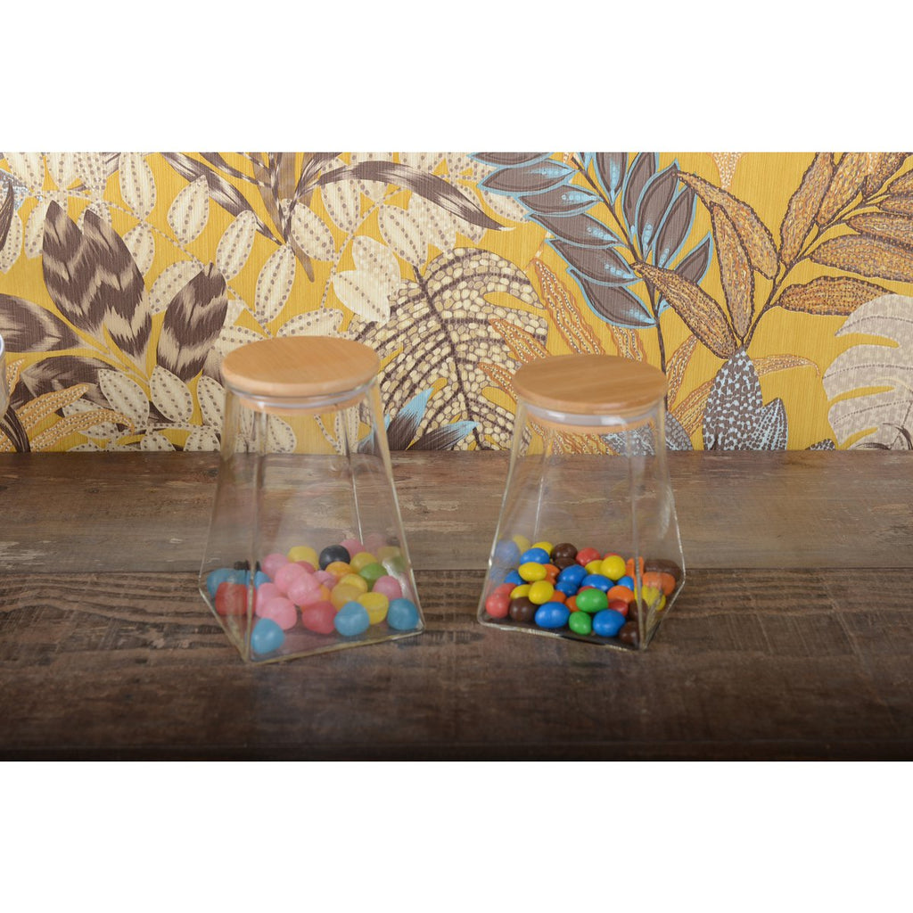 POT DRIEHOEK AVEC COUVERCLE EN BOIS 740ML