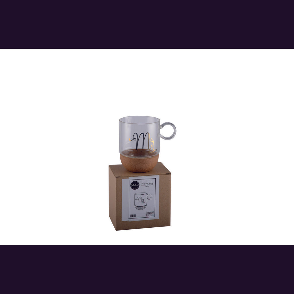 Mok in Glass Cork "Mr"