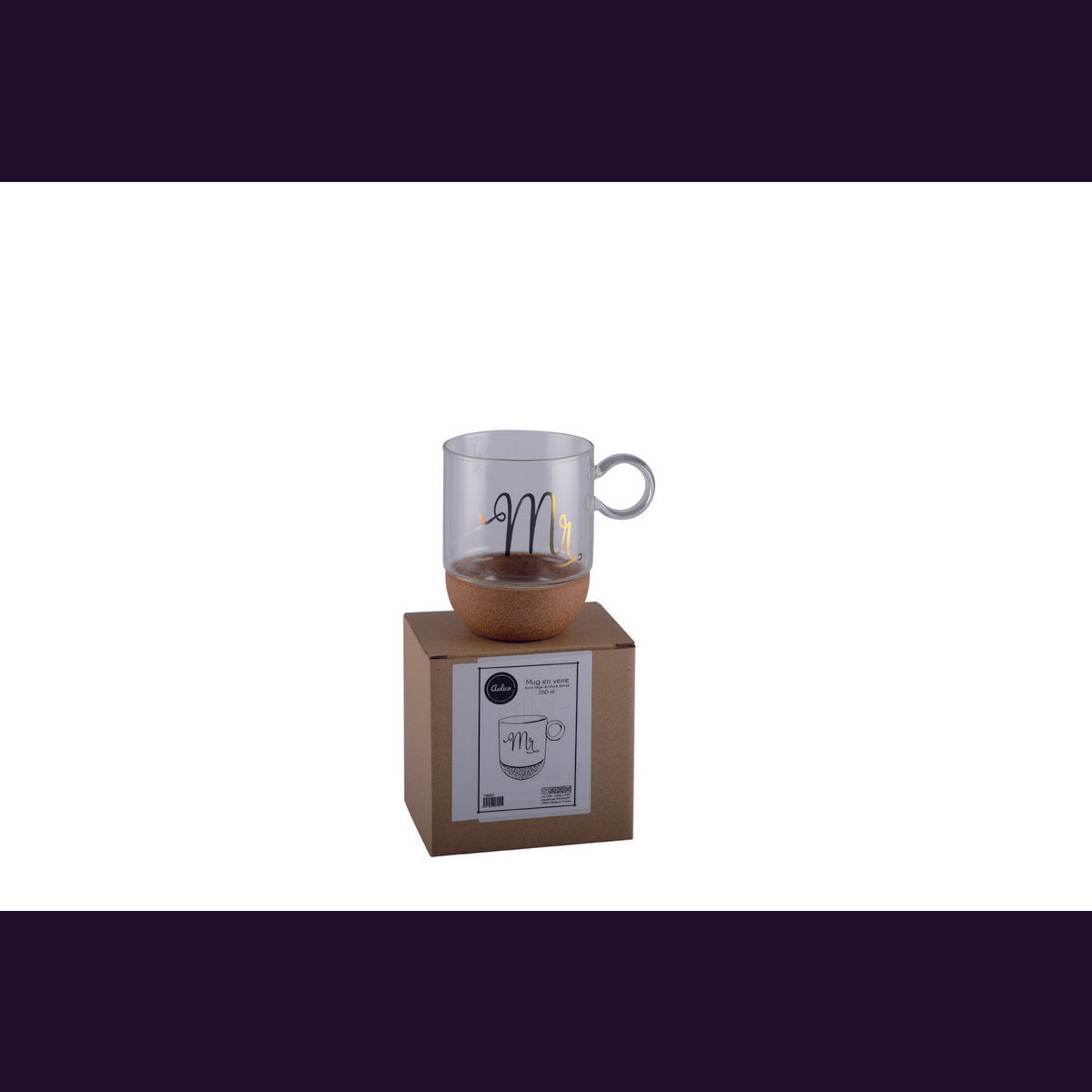 Mok in Glass Cork "Mr"