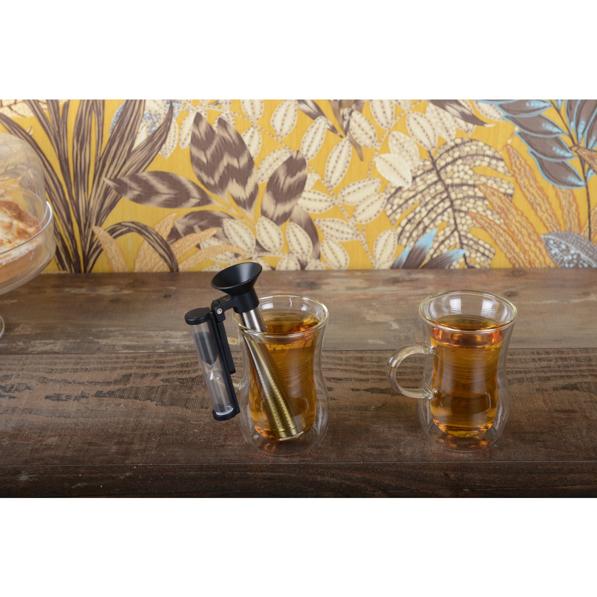 Dubbele muurtheekopjes met handvat - veel van 2