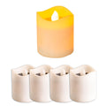 4 Set LED -zonnekaarsen voor buiten, gemaakt van plastic in het wit, met geïntegreerde LED's
