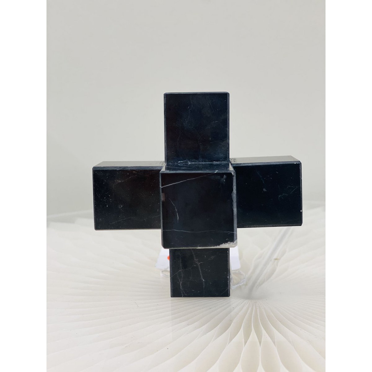 Licht luxe modern eenvoudig marmeren kruis zwart Groot 15cm*15cm*15cm