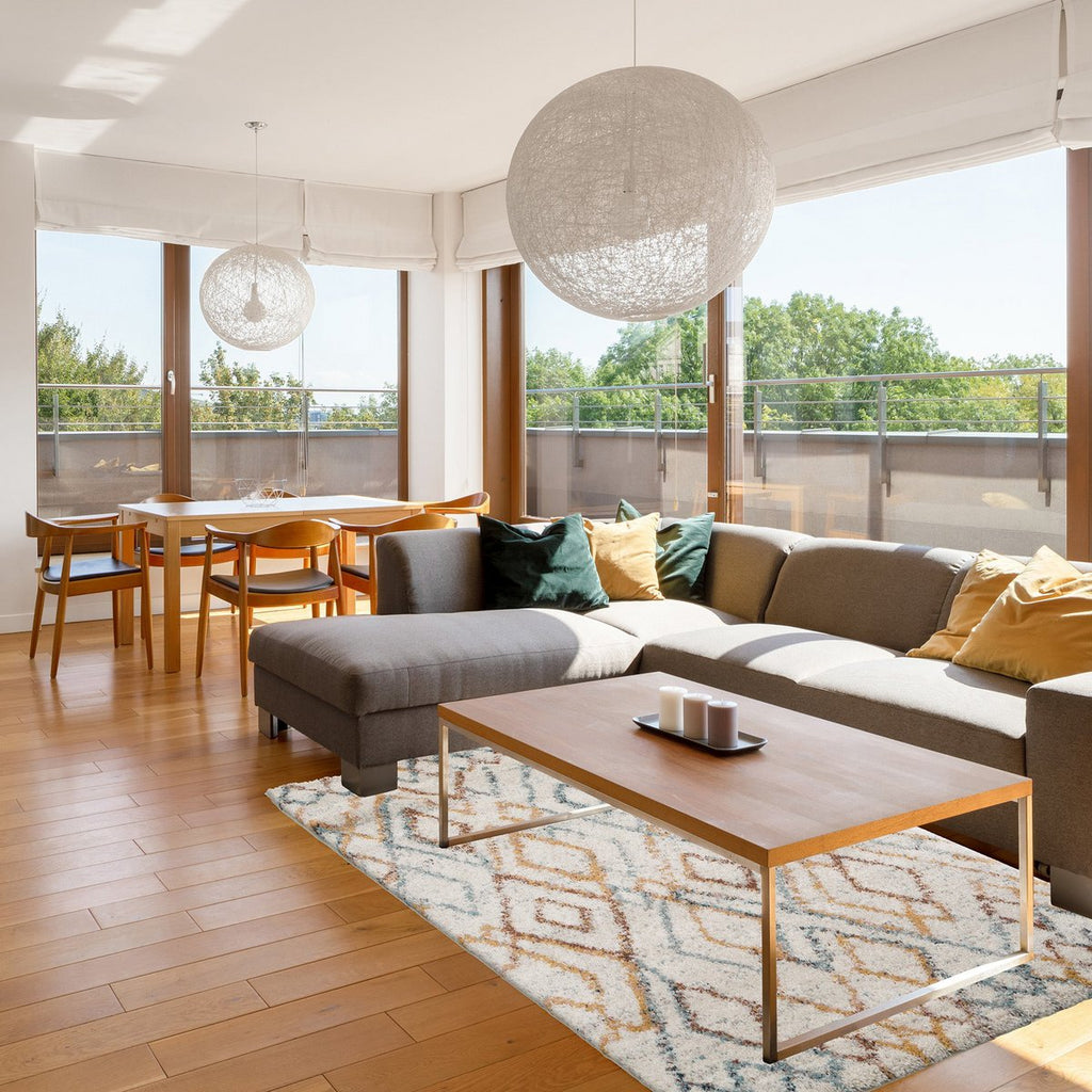 Zachte en volumineuze etnische ruige tapijten djemaa