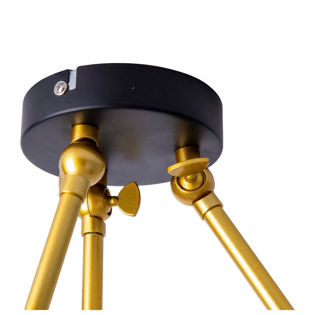 3-zits plafondlicht "Triton" gemaakt van black metal met E27-versie, verlichting voor woonkamer, eettafel of kantoor